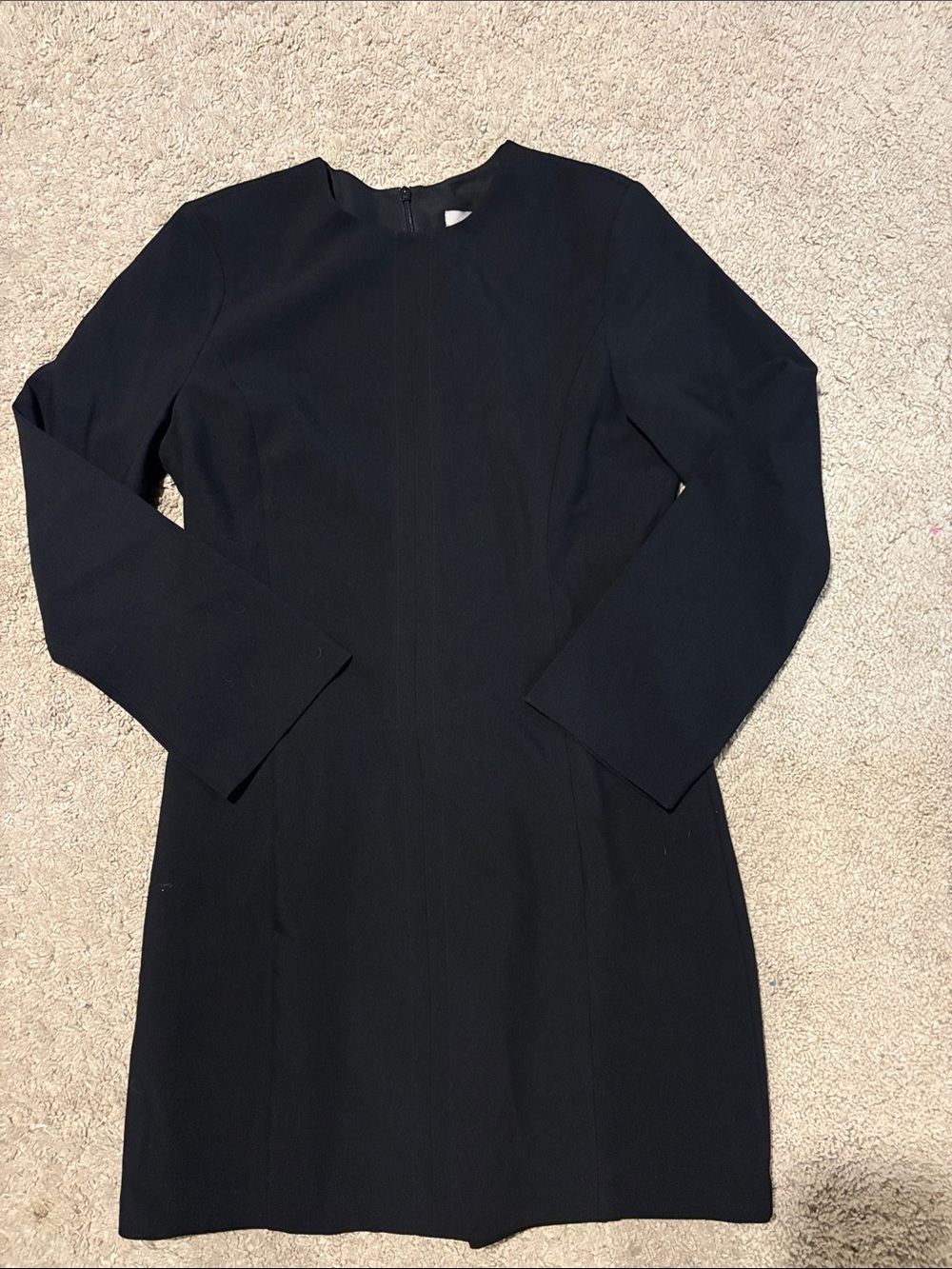 H&M Black Long Sleeve Fitted Mini Dress